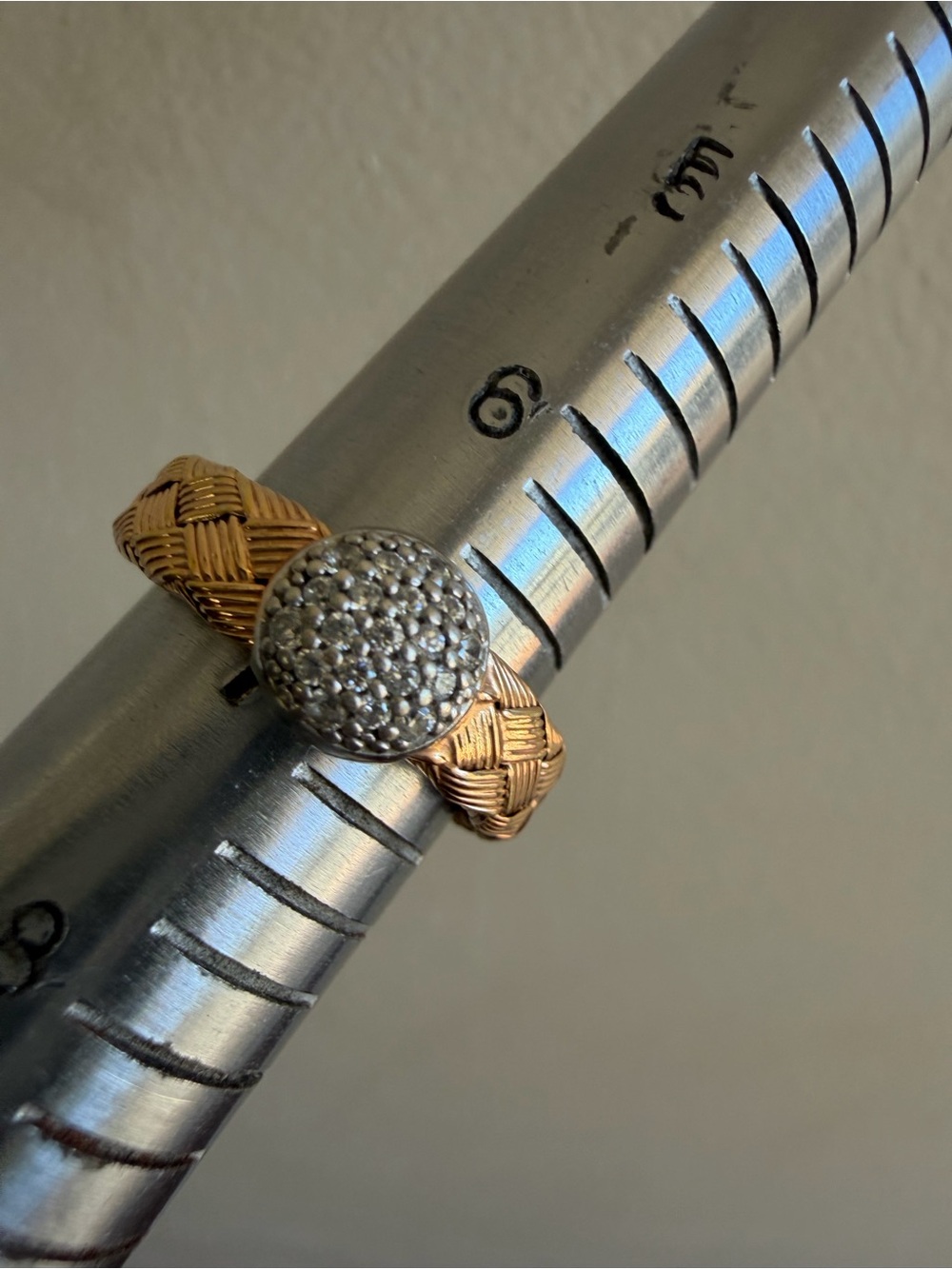 Woven .925  jcm cz sterling silver Ring with Pavé  z  IDome